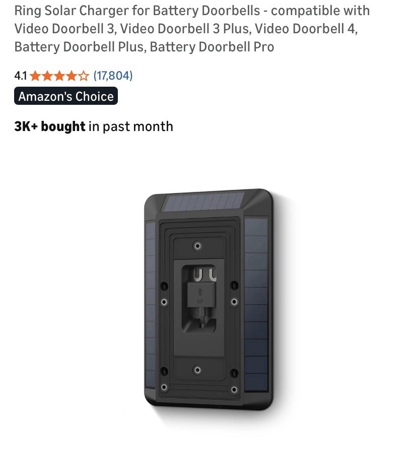 All-New Solar Charger for Battery Doorbell