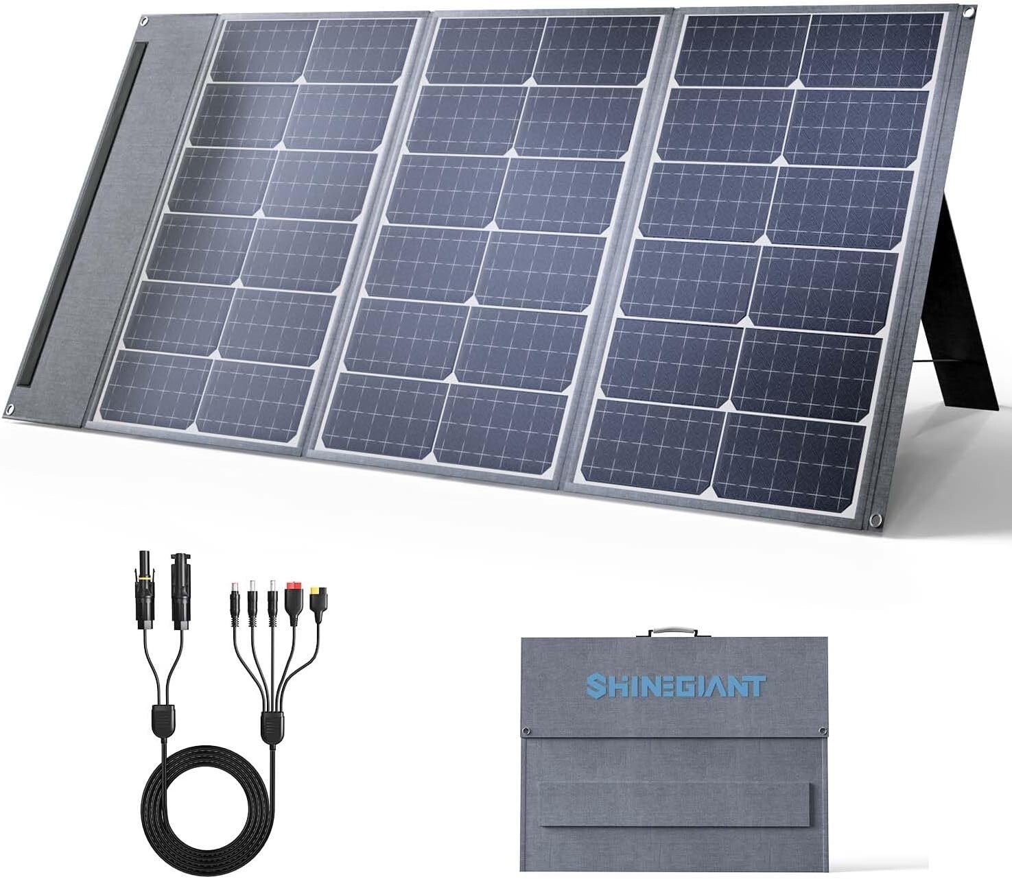 100W Portable Solar Panel for Power Station Generator, 20V Ultra-Light 5.5lbs