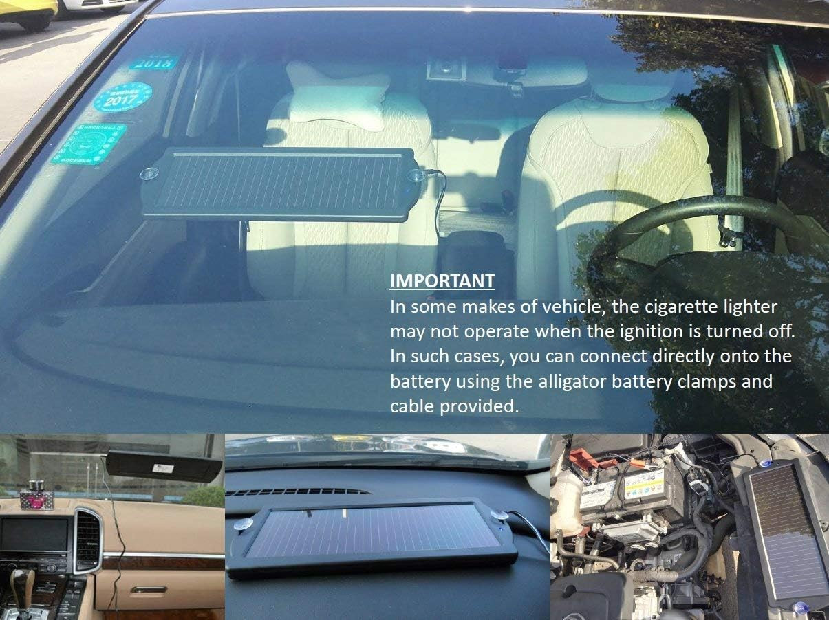 Car Battery Trickle Charger & Maintainer 12V Solar Panel Power Battery Charger w