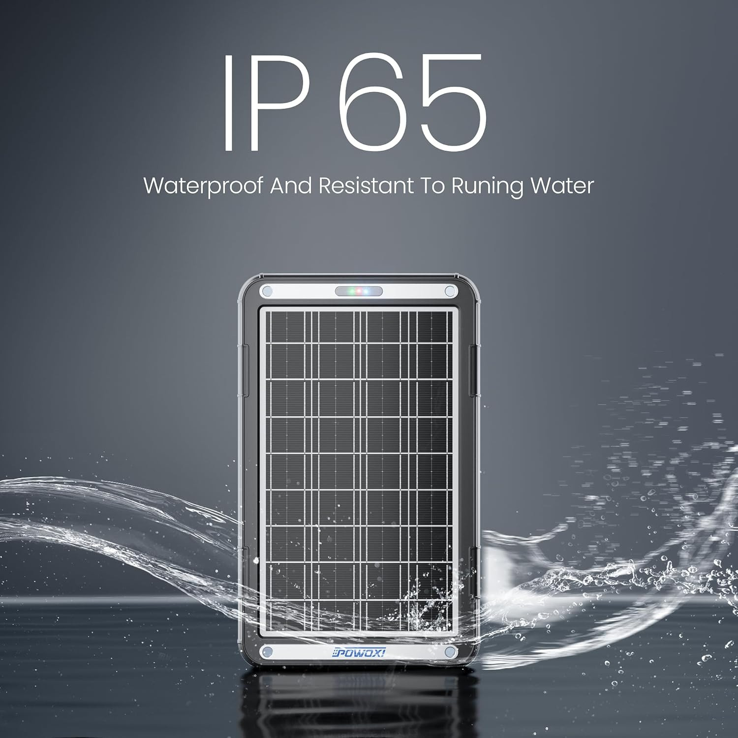POWOXI 12V Solar Car Battery Charger: 15W Solar Trickle Charger Maintainer with