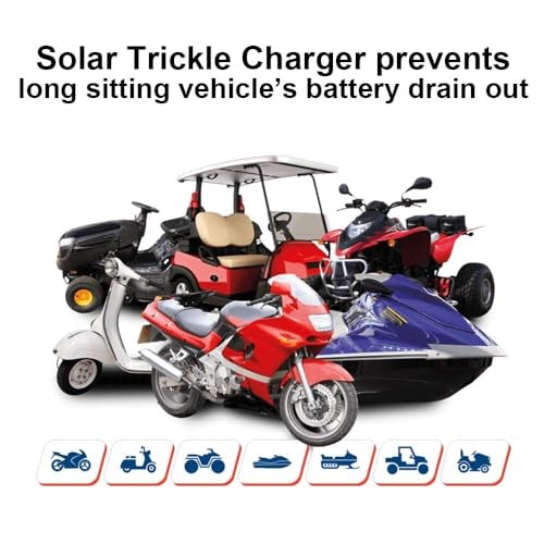 10W Solar Battery Charger Waterproof Trickle Charge Car Boat Rv Motorcycle Ou…
