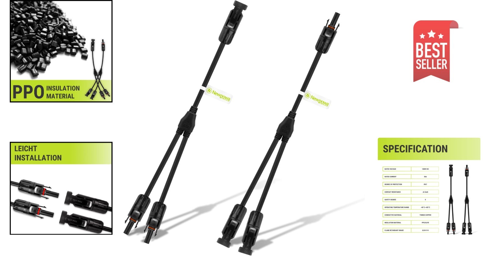 Solar Panel Connector Cable