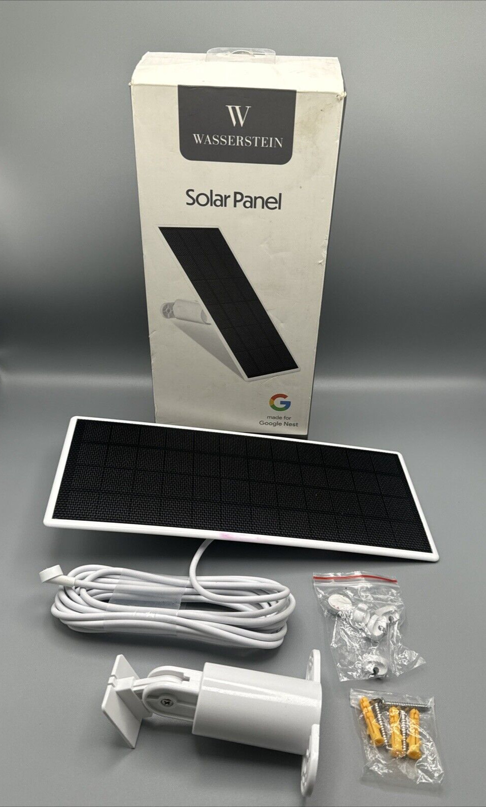 Wasserstein 2.5W Solar Panel Battery for Google Nest Cam, Outdoor or Indoor