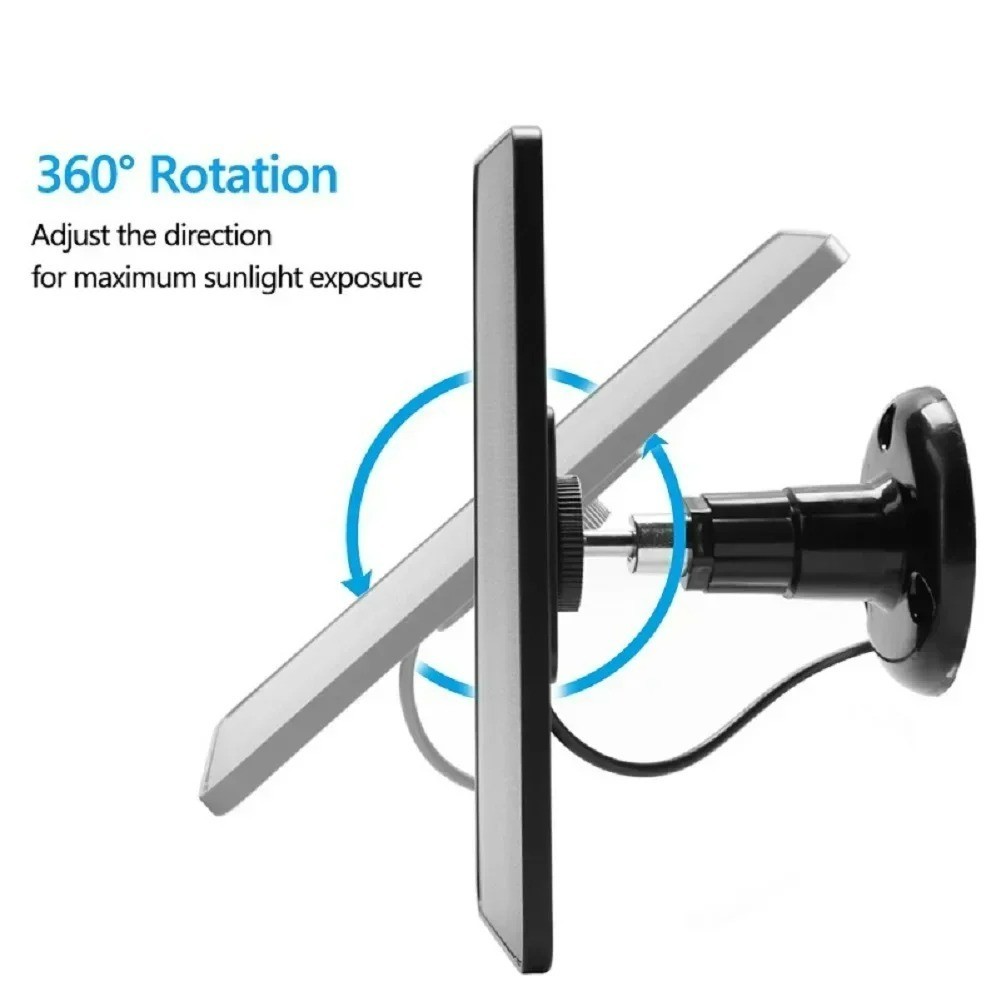 3W Solar Panel USB Type-C Waterproof Charger for Security Camera Doorbell