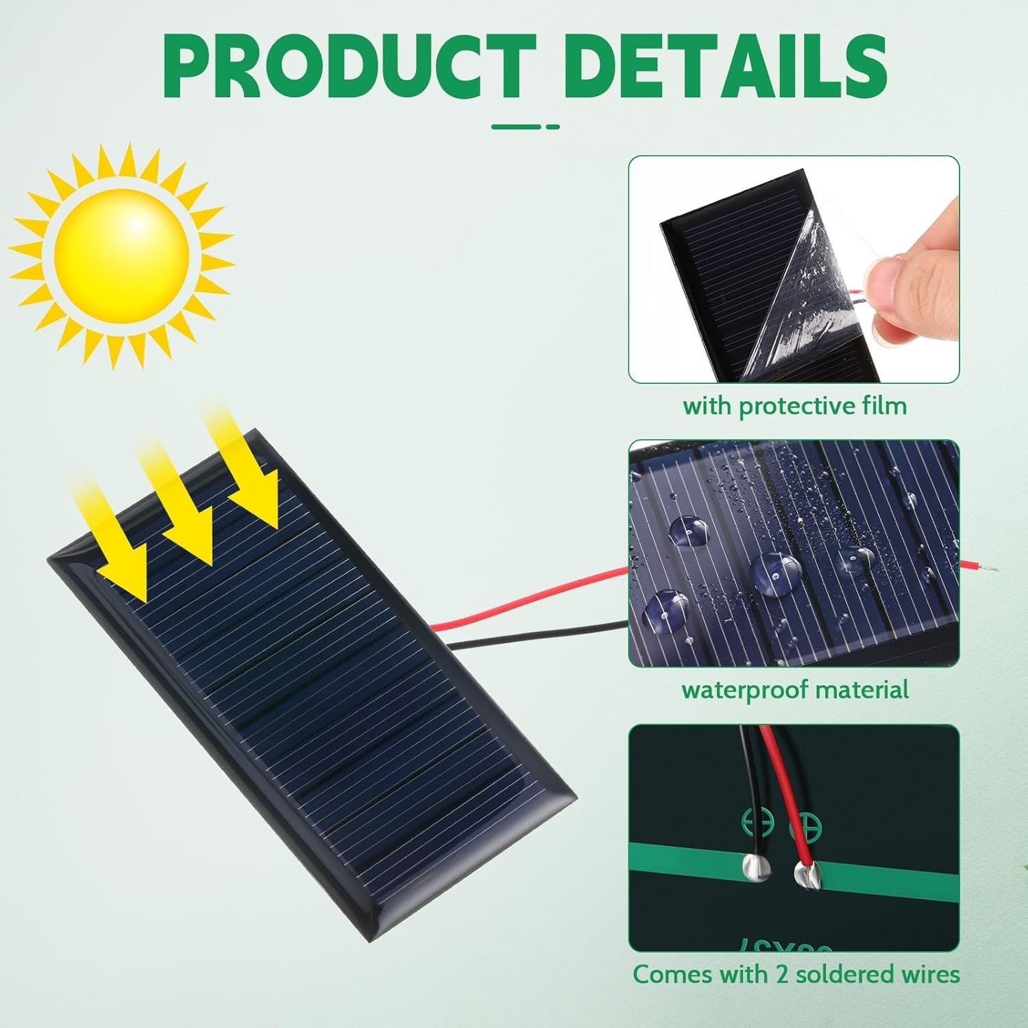 30 Pcs Small Solar Panels Mini Polycrystalline Solar Cells 5v 60ma Epoxy Plat…