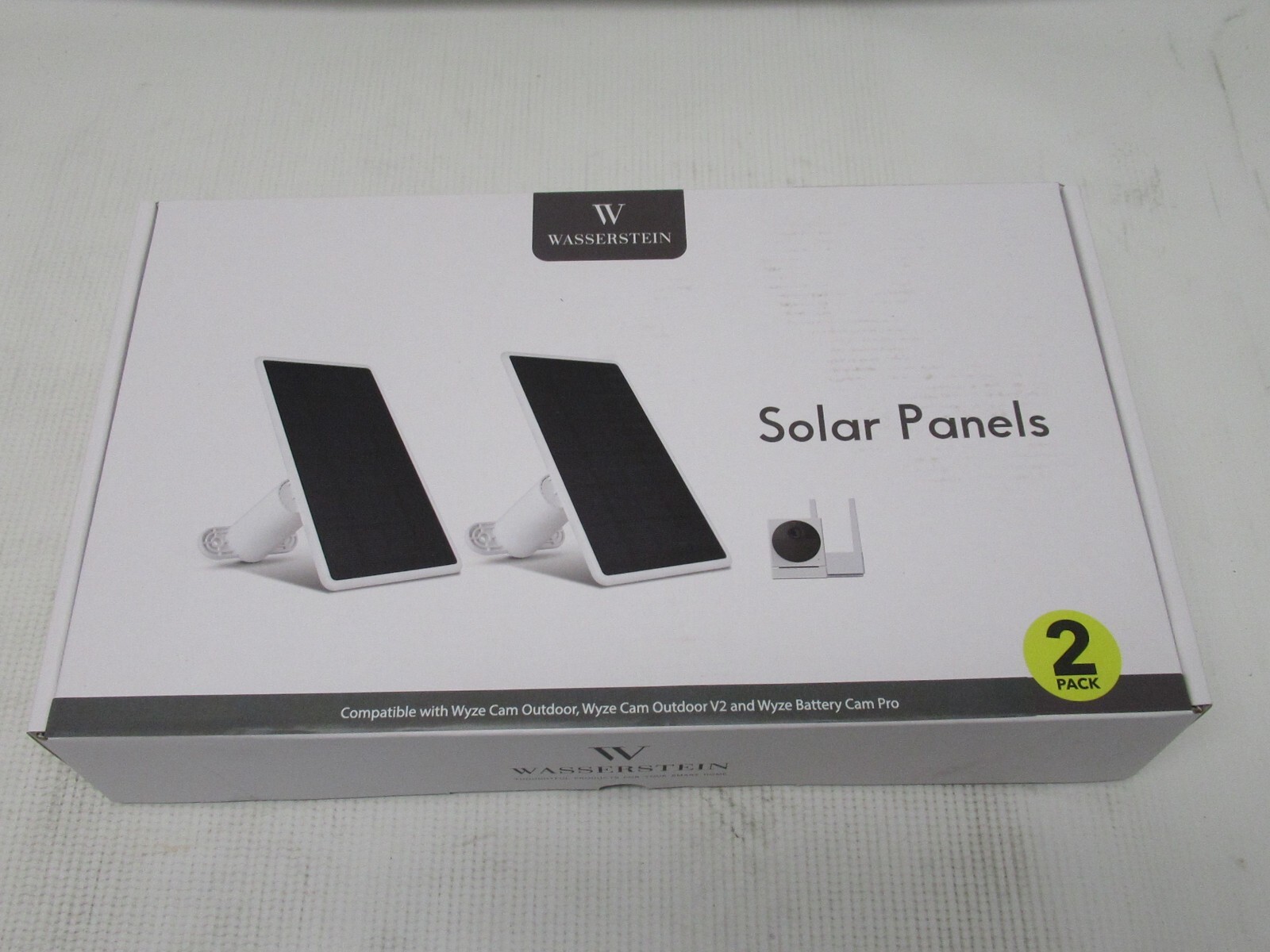Wasserstein Solar Panel Compatible with Wyze Cam Outdoor/Battery Cam Pro- 2 Pack