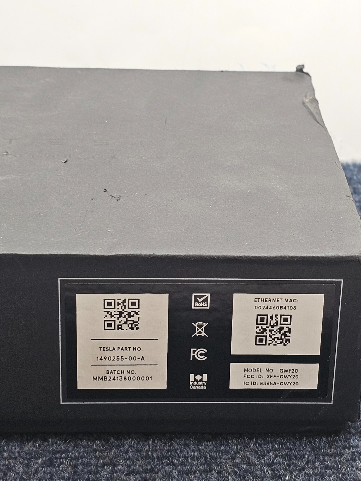 Tesla Solar Gateway 1490255-00-A: GWY20 Solar Panel System Gateway Monitor