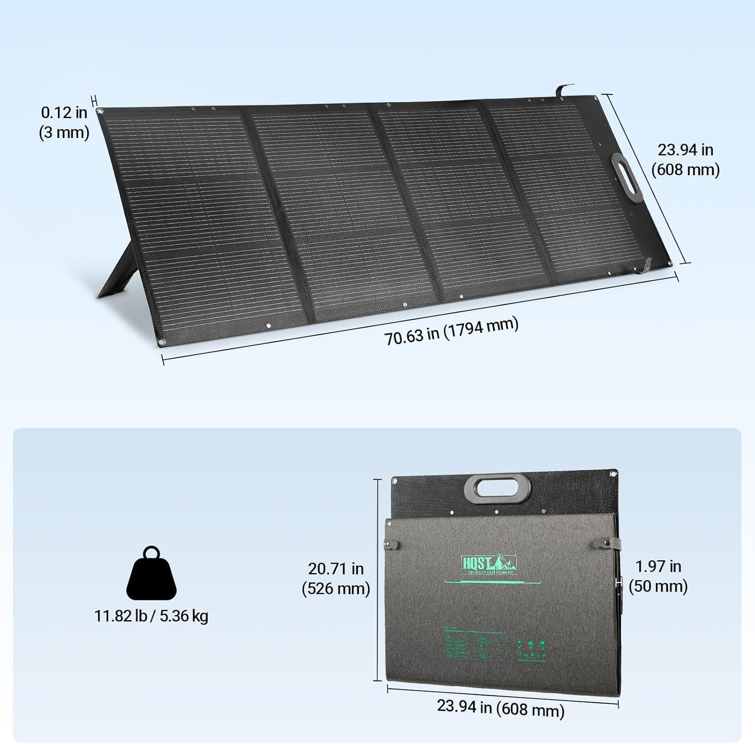 200W Ultra-Light Portable Solar Panel for Power Station & Solar Generator, 25% H
