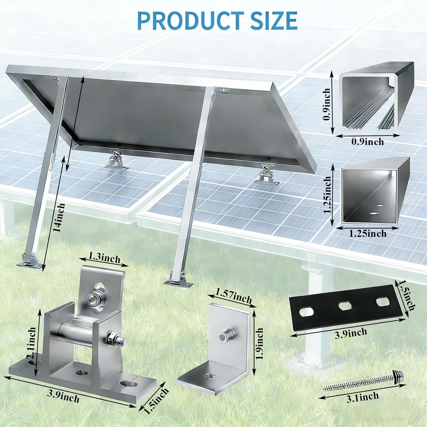 Adjustable Solar Panel Mount Aluminum Alloy Tilt Mount Bracket