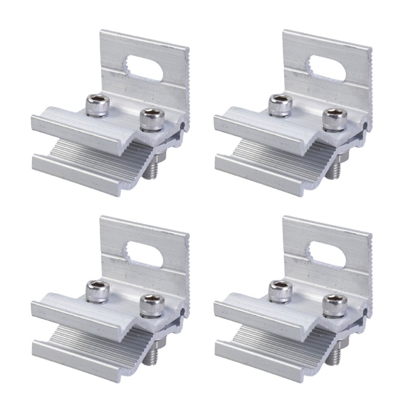 4pcs Lightweight Corrosion Resistant Solar Panel Fixing Clamps for Roof Floor
