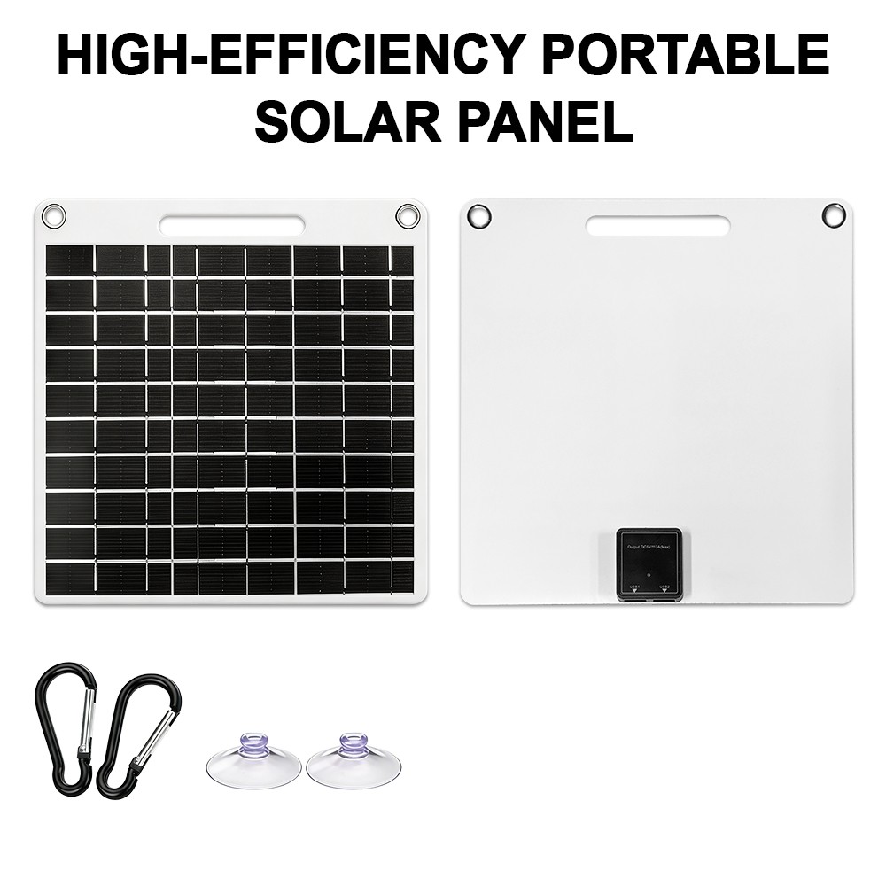 50W Flexible Solar Panel USB Output Phone Power Bank Outdoor RV Emergency Use