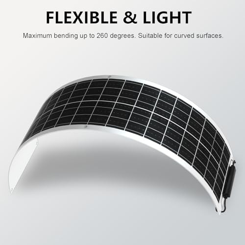 12 Volts 50 Watts Flexible Solar Panel monocrystalline Portable 50 watts