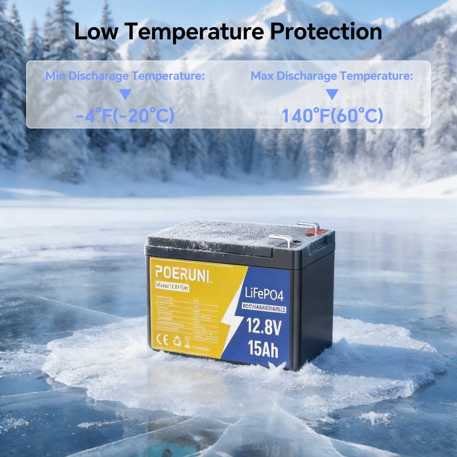 LiFePO4 Lithium Battery 50A 55Ah 12V BMS Deep Cycles for Trolling Motor Solar