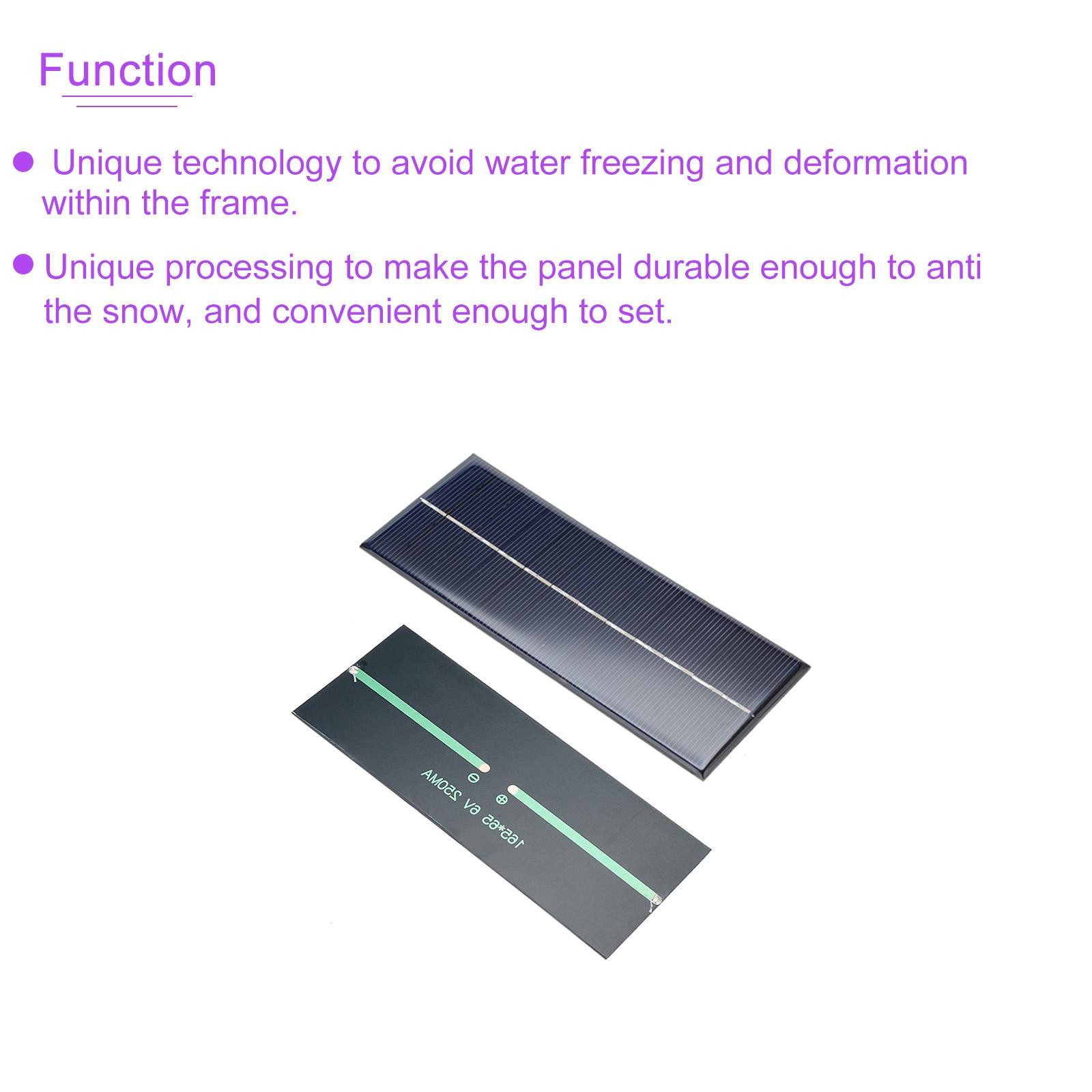 5 Pack 6V 250mA 165mm x 65mm Mini Solar Panel Cell