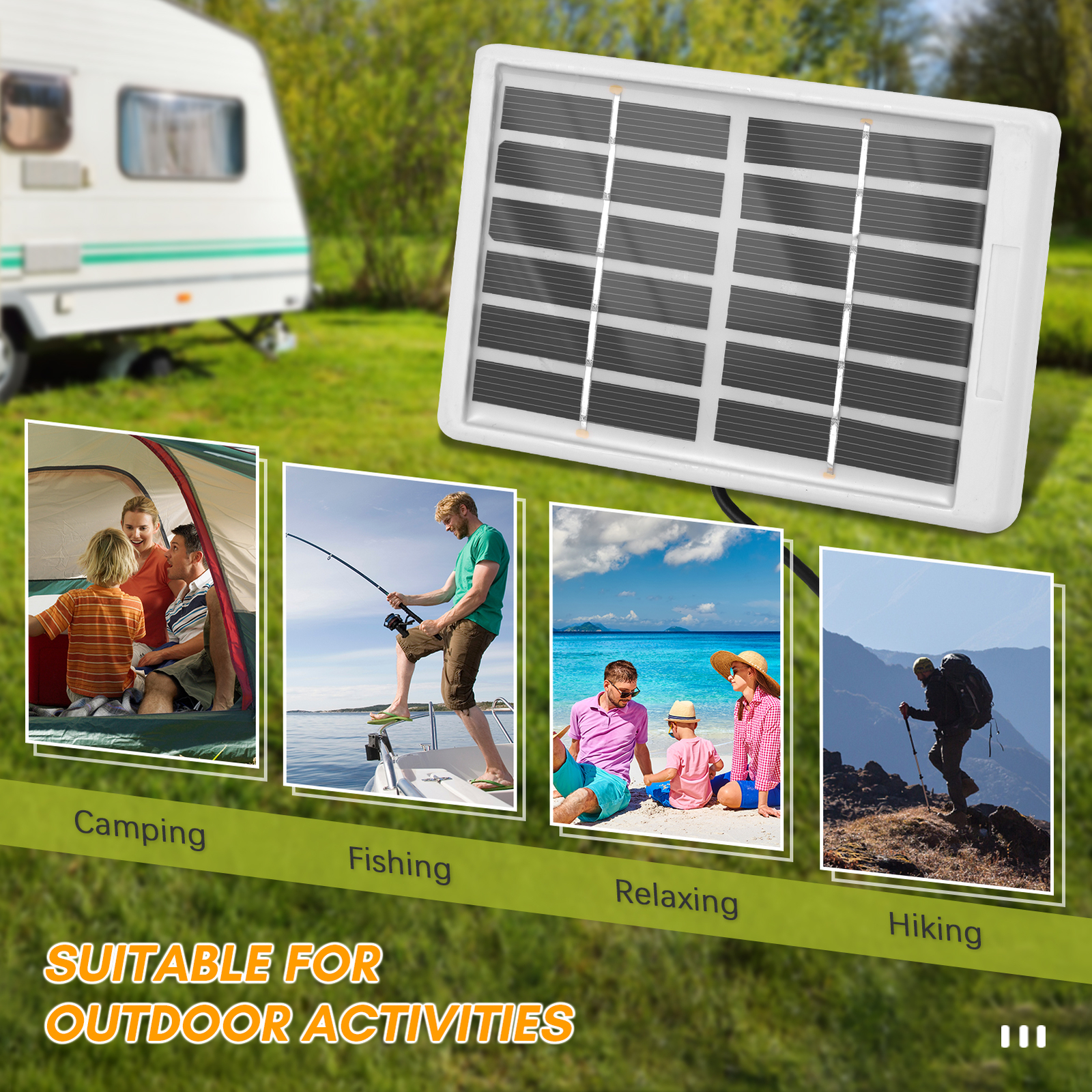 1.2W Solar Panel Portable Solar Polycrystalline Solar Panel Q6Y9