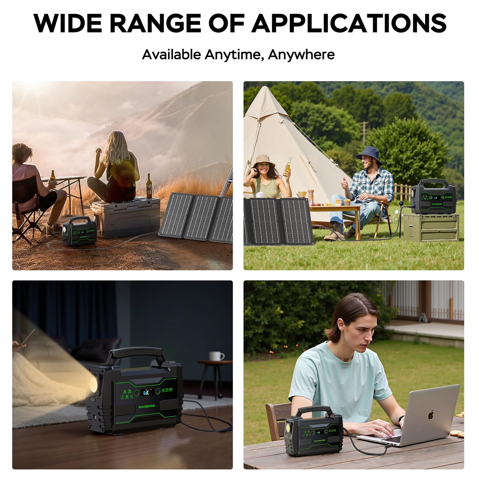 Generador Con Panel Solar Estación De Energía Portátil Para Emergencia, Camping