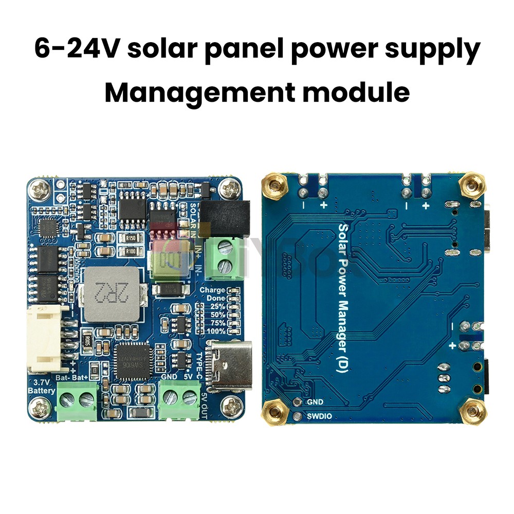 6-24V Solar Panel Power Management Module 5V 3A MPPT PD QC FCP SFCP Type-C
