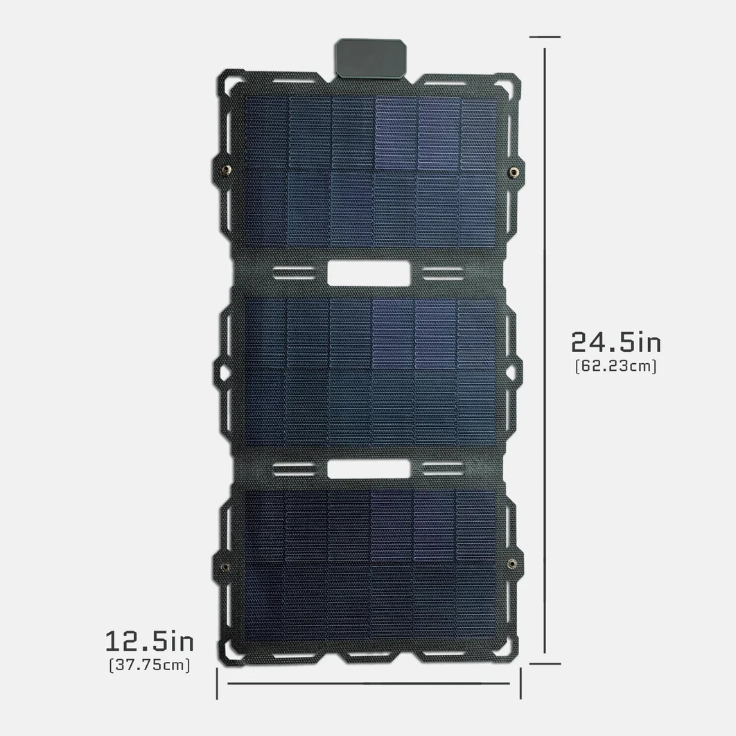 Dark Energy Spectre Gray 18W Folding Solar Panel for Charging Phones Power Banks