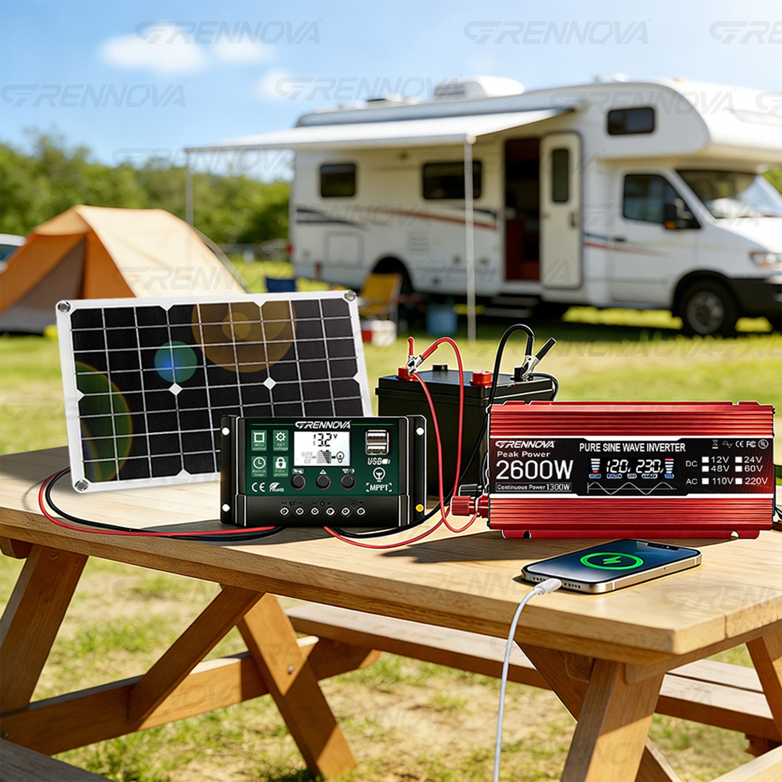 Grennova 2600W Heavy Duty Solar Kit 60A MPPT Off-Grid DIY Home Backup