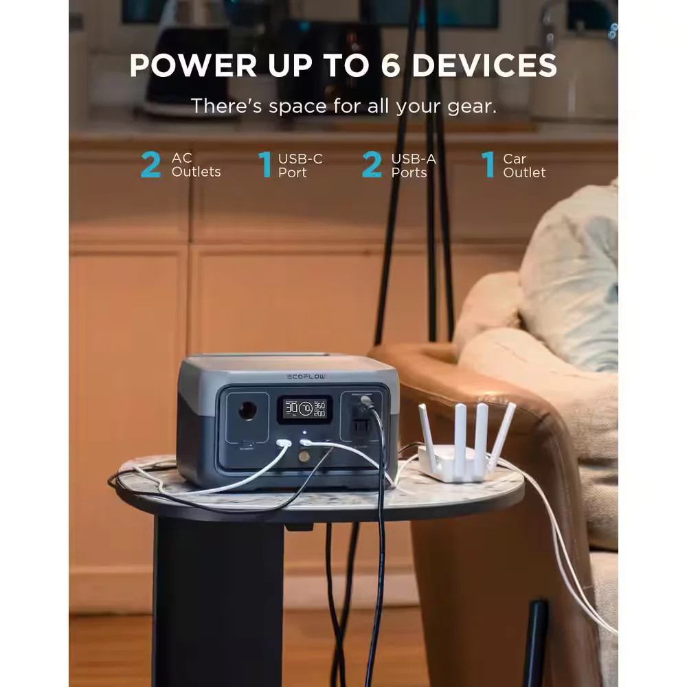 EcoFlow RIVER 2 Portable Power Station 300W 600W Peak LFP Fast Charging 256Wh