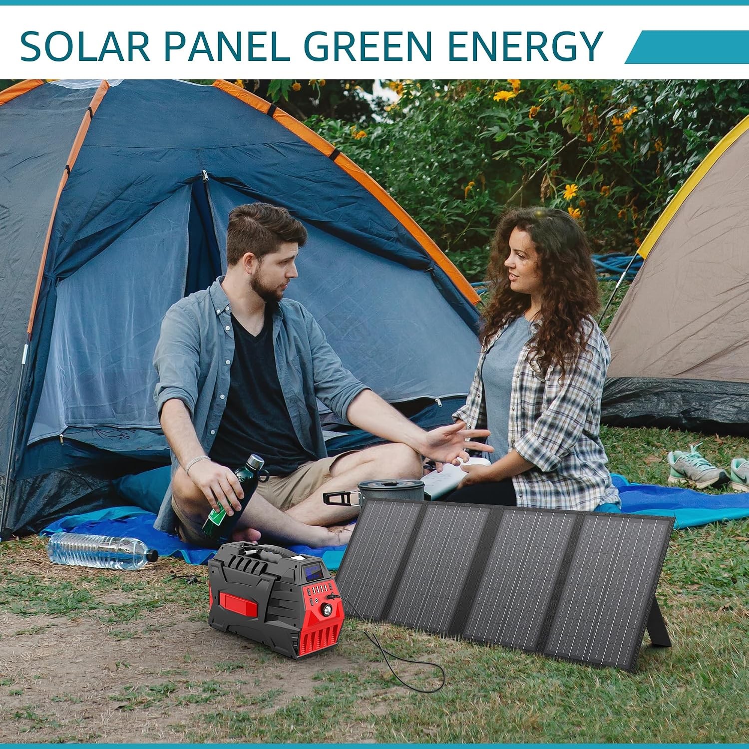 Solar Generator 146Wh Portable Panel AC Outlet 110V