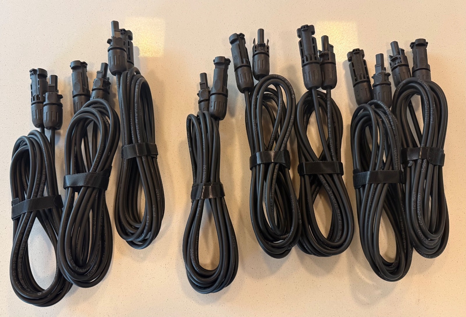 Eight 10′ 14 AWG Solar Panel Cables (new)
