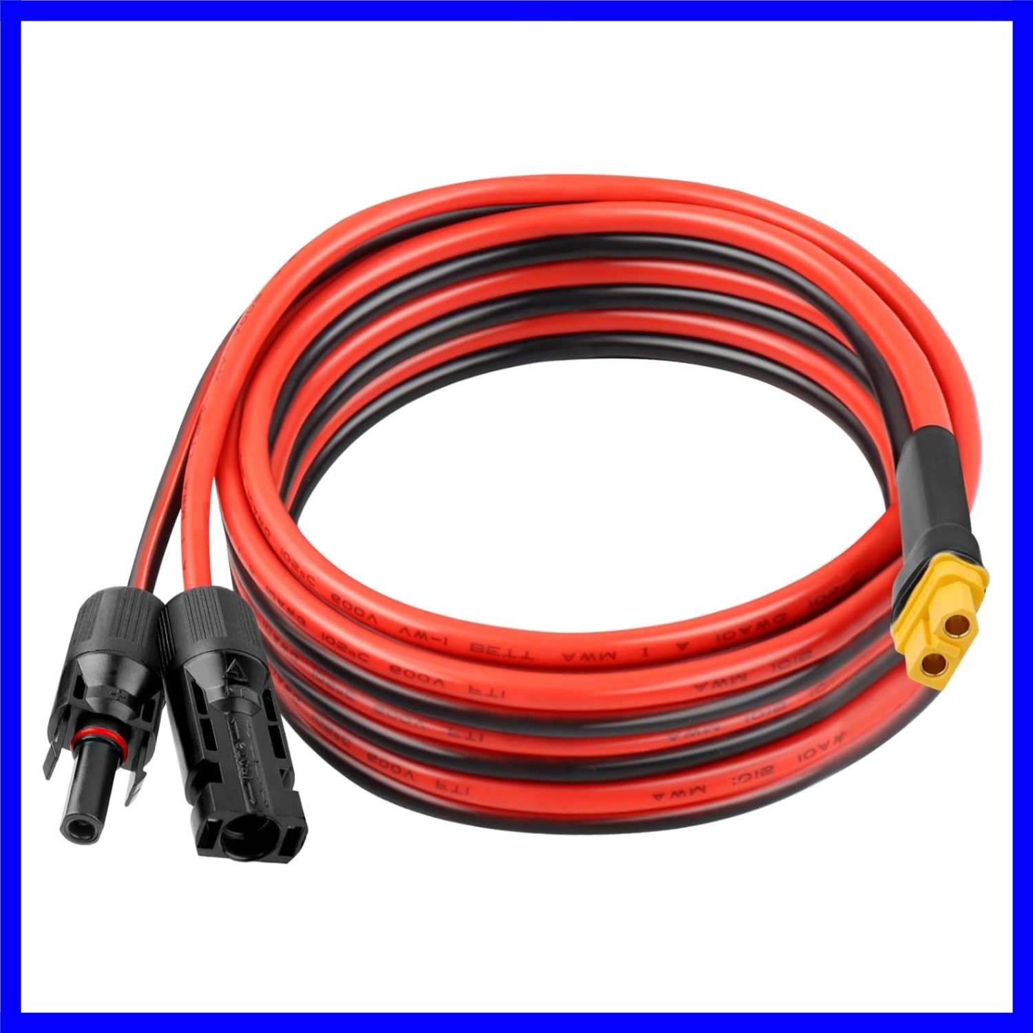 10AWG 15FT XT60 Solar Extension Cable 2 3 6 10 15 20 25 35 40 50 75 100FT XT6…