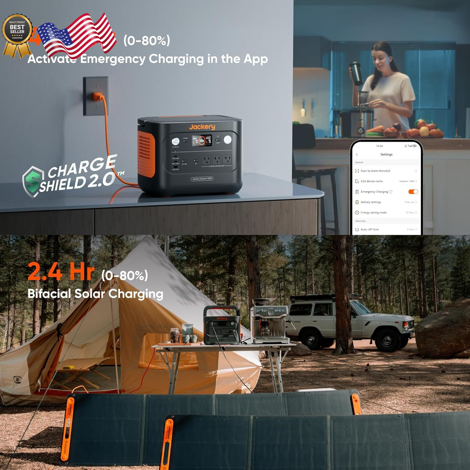 Jackery Explorer Solar Genertor Portable Power Station,1070Wh FREE SHIPPING