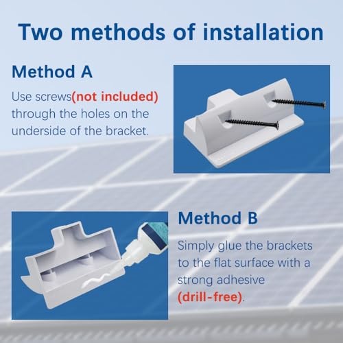 4pcs Solar Panel Mounting Brackets Kit, Dill 4 pcs corner mounting brackets