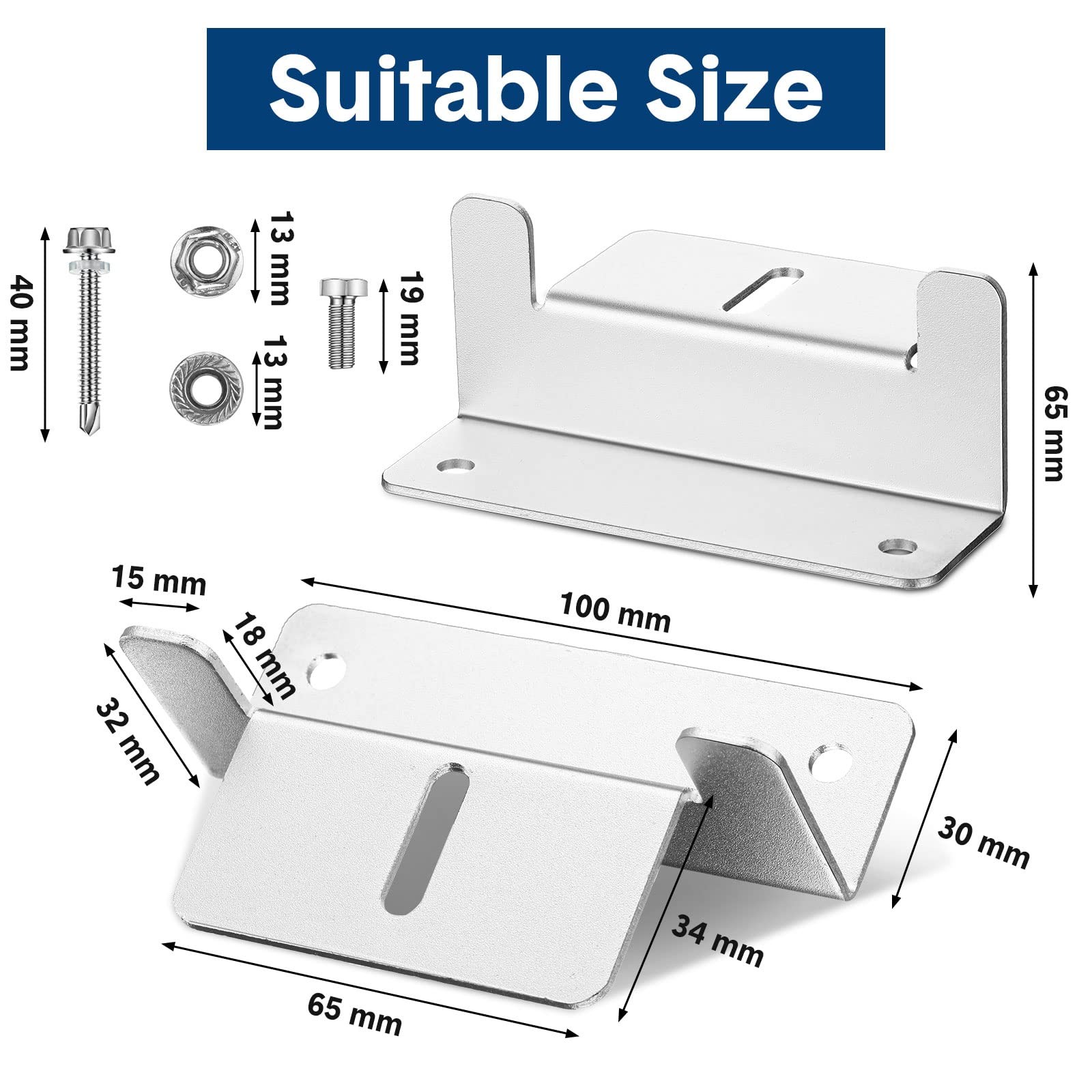 10 Set Solar Panel Mounting Brackets Z Bracket Aluminum Solar Panel Mounting …