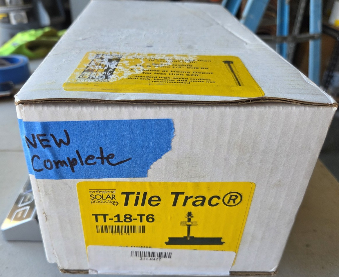 Professional Solar Products Tile Trac TT-18-T6 Mounting Hardware Kit. Box of 18