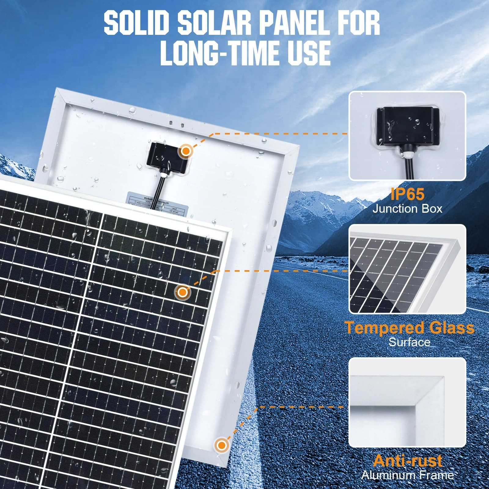 ECO-WORTHY Solar Panel Kit 25W 12V Solar Battery Charger Trickle Maintainer, …