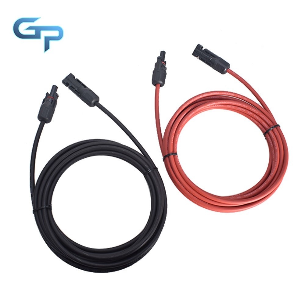 New Solar Panel Extension Cable Wire Connector 12AWG 1 Pair 10ft Black and Red