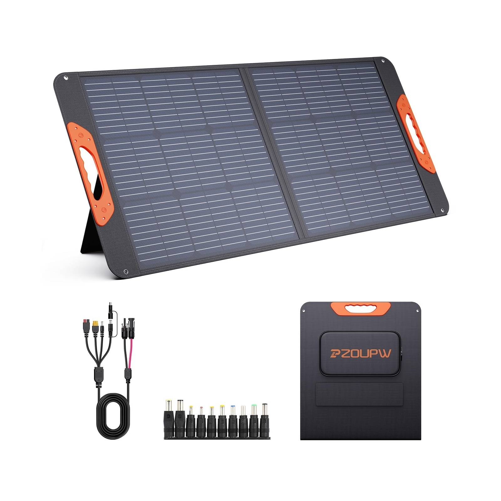 100W Portable Solar Panel, 100 watt 20V Monocrystalline Foldable Solar Charge…