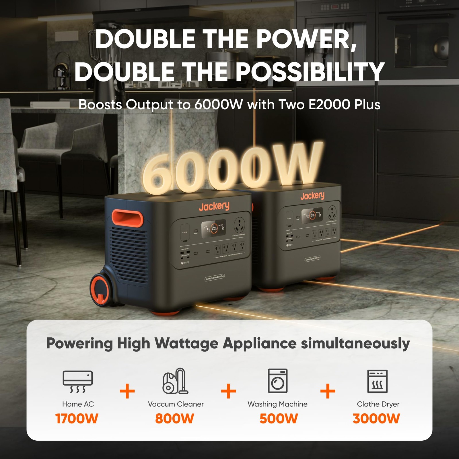 Jackery Solar Generator 4000 Kit, Explorer 2000 Plus and 1X PackPlus E2000 Plus