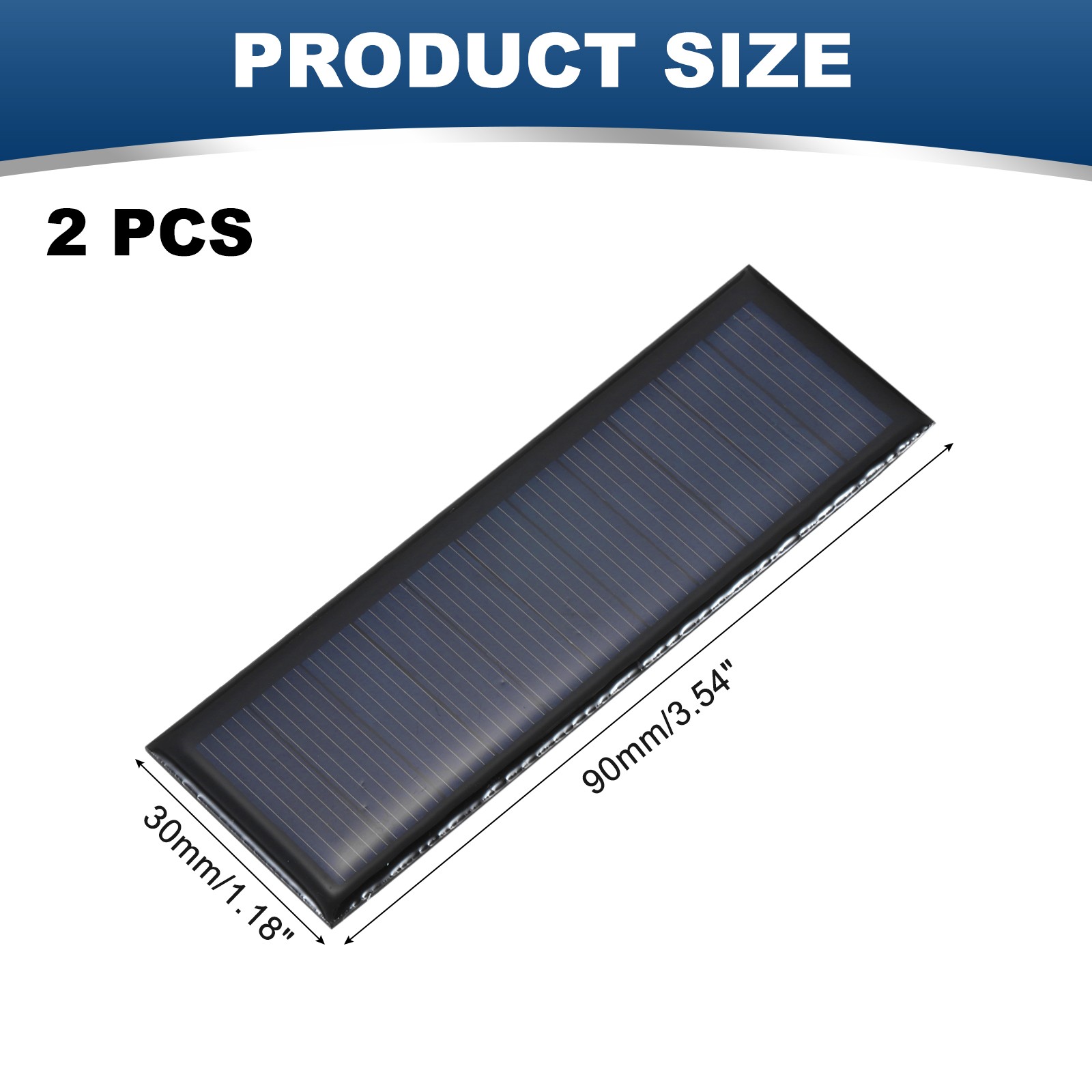 2PCS 5.5V 0.33W 0.06A Mini Solar Panels for Solar Power Small Solar Cells