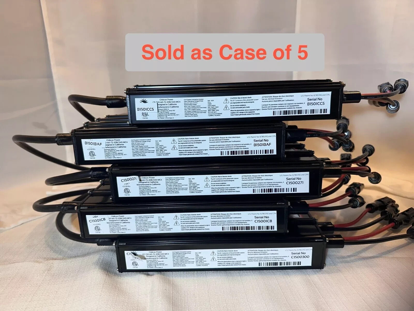 Chilicon Power CP-720-60-72-208/240-MC4 Solar Microinverter (5) NEW IN BOX