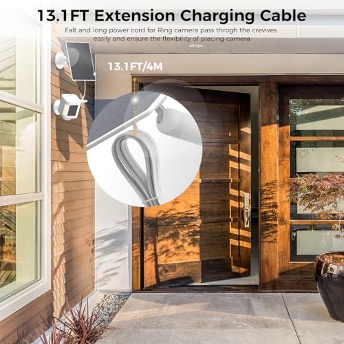 Solar Panel Charger Compatible with Ring Camera, Spotlight Cam Plus/Pro, Stick