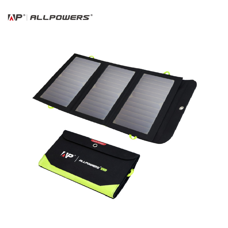 Portable 21W Solar Panel Charger 10000mAh Power Bank For Camping Hiking iPhone