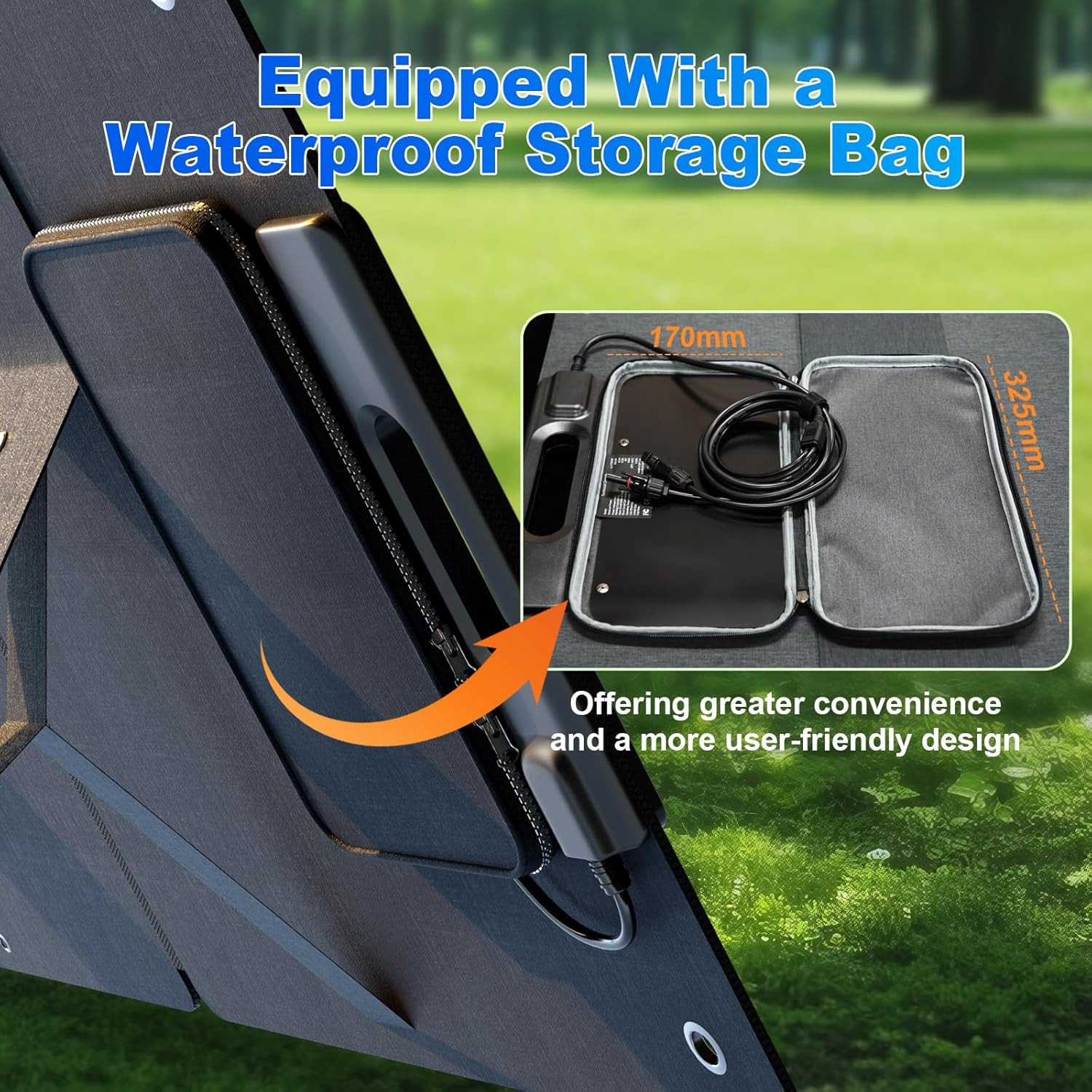 210W Portable Solar Panel, Waterproof Foldable Solar Panel Power Backup, Solar C