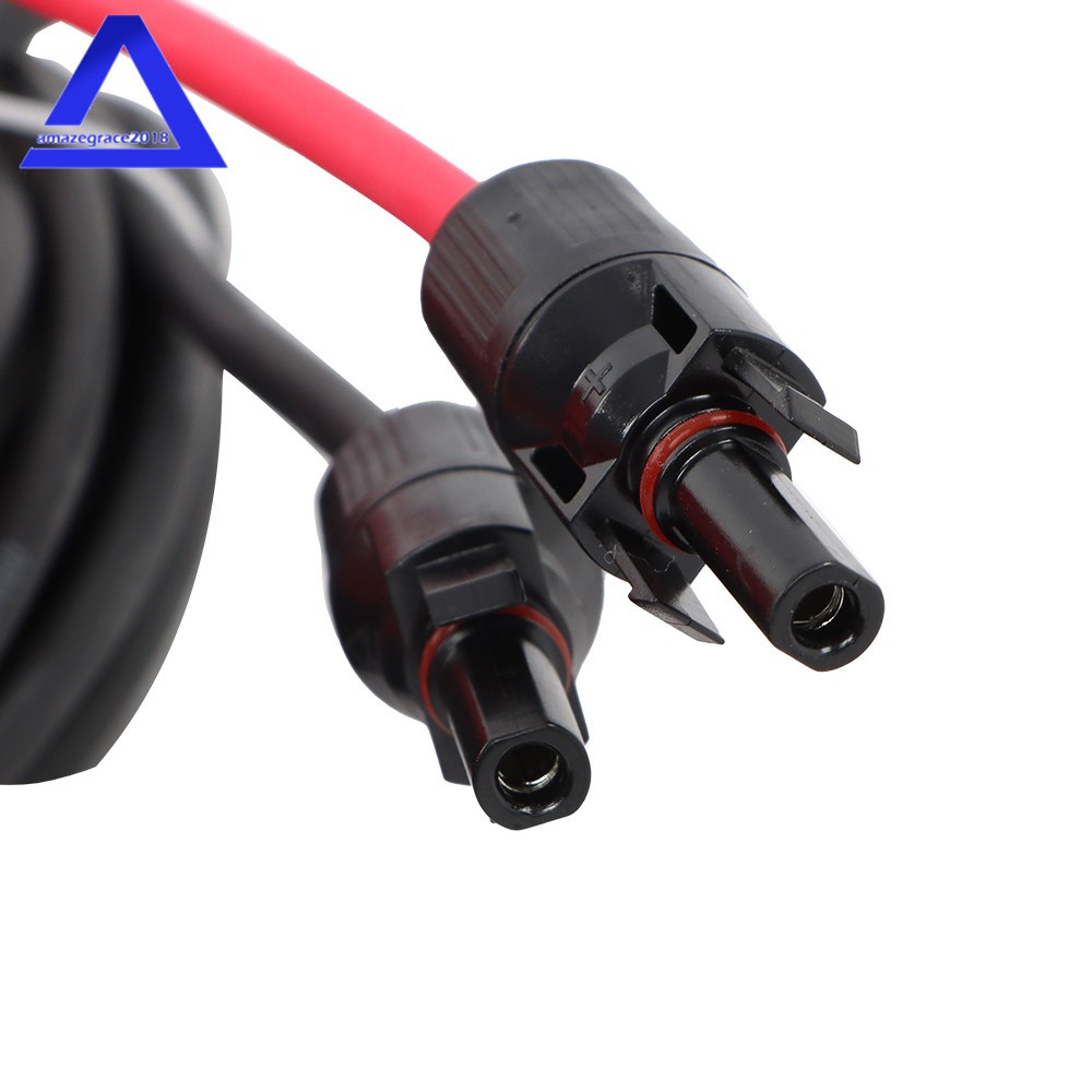 12AWG 20M Solar Panel Extension Cable Black+Red W/ M4 Connector For RV/Boat