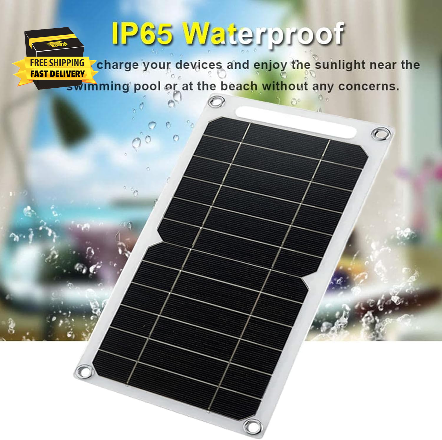Mini 5V 6W USB Solar Panel, Portable 5 Volt 6 Watt High Efficiency Monocrystalli