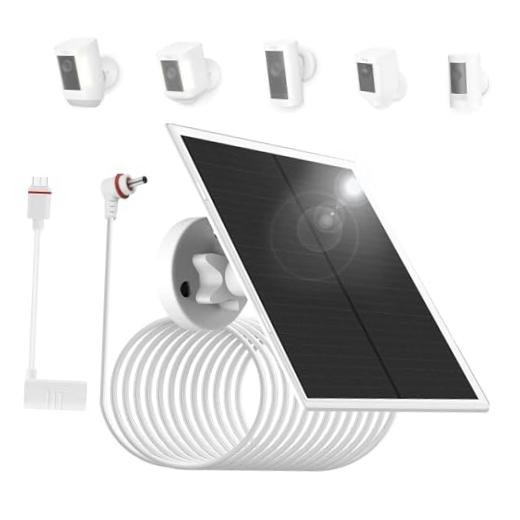 6W/5V Solar Panel Charger with Two connectors DC3.5 * 1.35 and USB-C, 6W Power