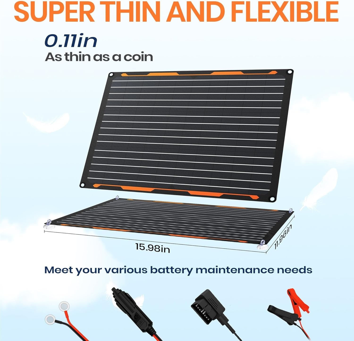 Water-Resistant 20W Solar Charger with Smart Controller & Plug-and-Play Design