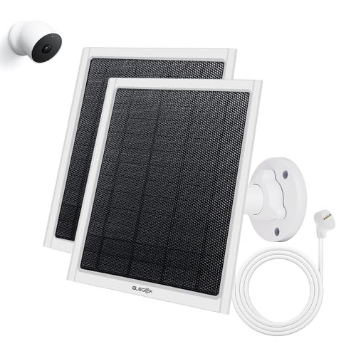 8W Solar Panel for Google Nest Camera Outdoor&Indoor Battery Version White