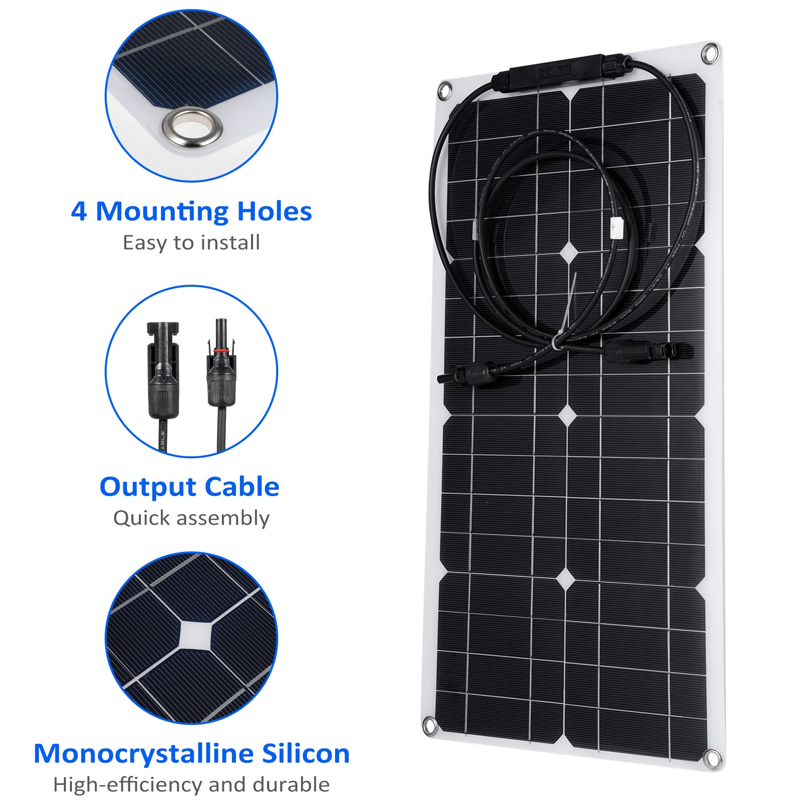 25W 16V Portable Solar Panel Kit Outdoor Waterproof Flexible Solar Panel W IYYI