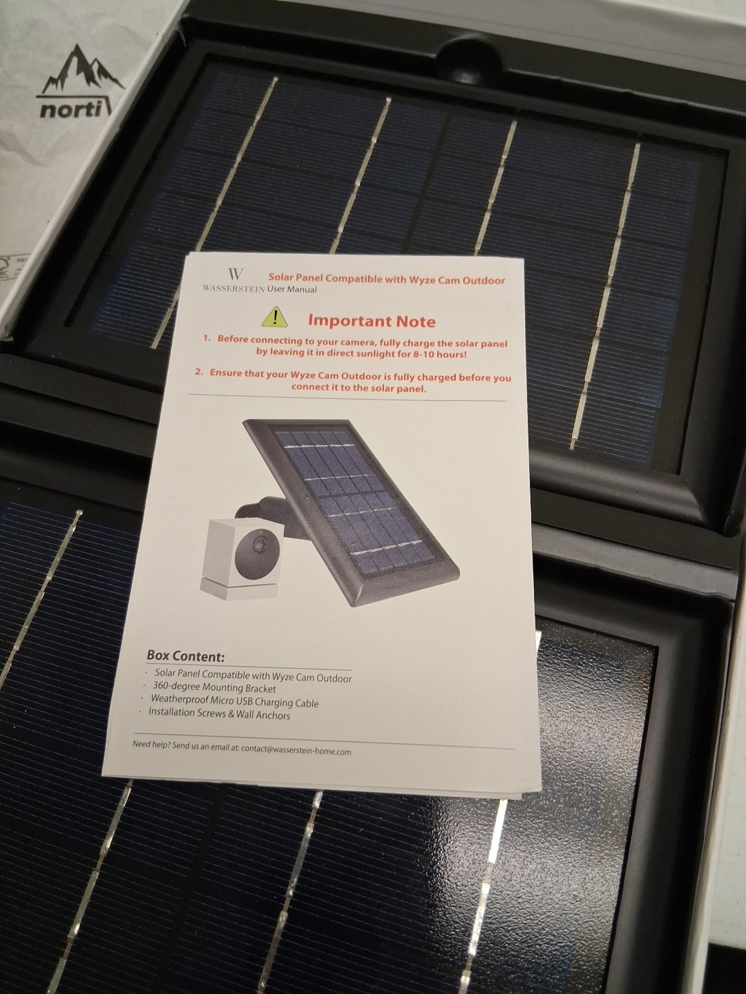 WASSERSTEIN SOLARS PANELS 2 NIB Cam Not Included!