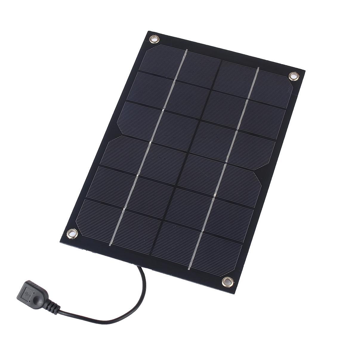 Portable 6W 5V 1.2A Solar Panel Battery Charger USB Phone Home Lamp Power Bank