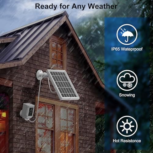 Solar Panel Charger for Ring Camera，Spotlight Cam Plus/Pro and Stick Up Cam