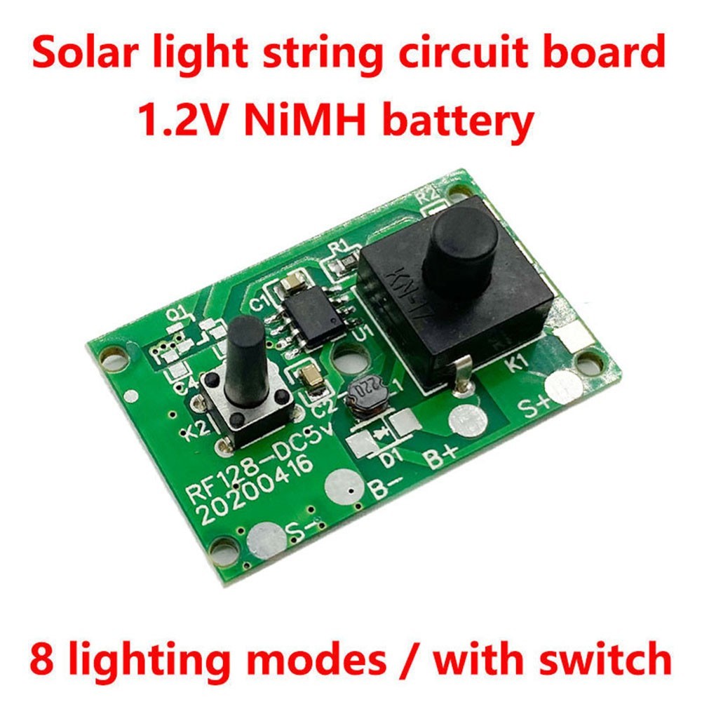 1 2V Solar Light String Circuit Board with Clear Installation Instruction